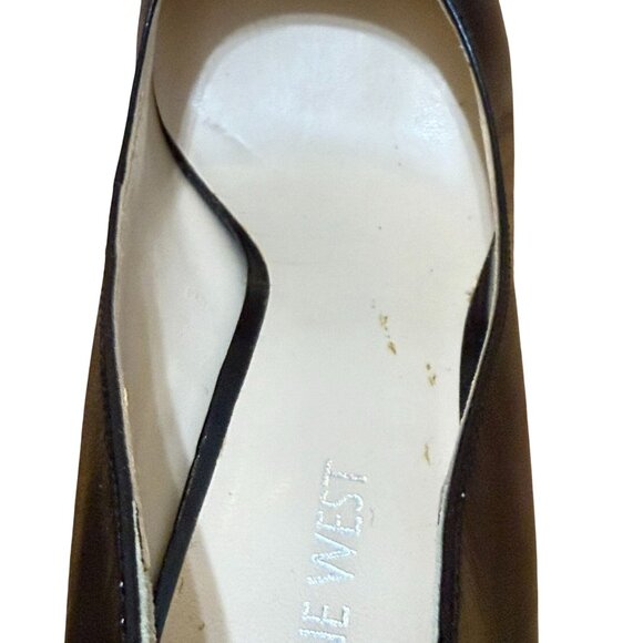Nine West Black Leather Heels 9M With 3.5" Stiletto Heel - Picture 10 of 10